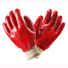 Rote Vollbeschichtete PVC-Handschuhe